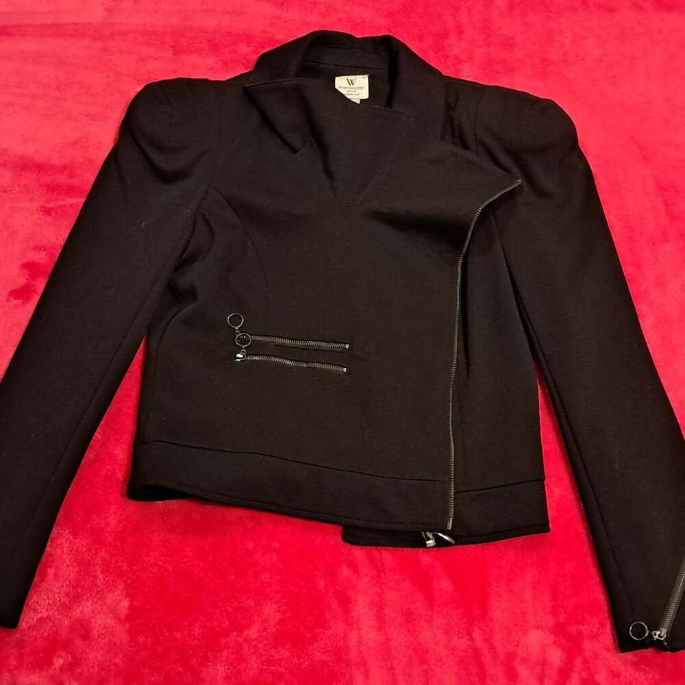 Worthington Petite Small (PS) Modern Knit Zipper Jacket